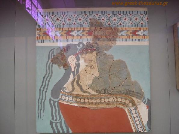Wall-painting fragments with a representation of a procession of women 