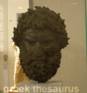 Bronze portrait head of a boxer